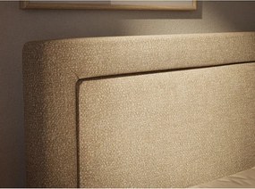 Béžová boxspring posteľ s úložným priestorom 180x200 cm Fresco – Maison de Rêve