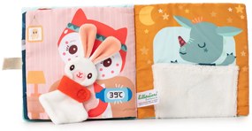 Lilliputiens - textilná knižka s aktivitami - dráčik Joe a jeho maznáčik