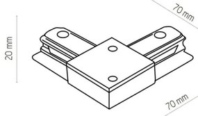 Zuma Line 3042 - Bodové svietidlo do lištového systému REFLEKTOR 6xGU10/10W/230V