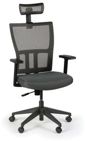 Kancelárska stolička AT, sivá