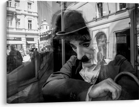 Obraz - Charles Chaplin v Prahe (70x50 cm)