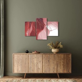 Obraz - Červená abstraktná kvetina N⁰1 (90x60 cm)