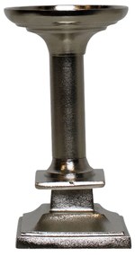 Strieborný kovový svietnik štvorec i - 9*9*17cm
