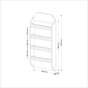 Detská nástenná knižnica Montessori I biela