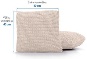 Super strečové poťahy RUBINIA smotanová obliečky na vankúšiky 2 ks (40 x 40 cm)