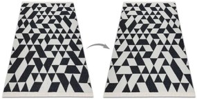 Koberec TWIN 22992 Geometrický čierny / krémový