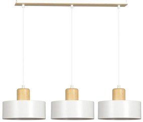 Luster na lanku TORIN 3xE27/15W/230V biela