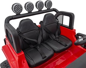 Ramiz Terénne autíčko OFF-ROAD 3.0 pre deti červené + diaľkové ovládanie + plynulý štart + pásy + audio LED