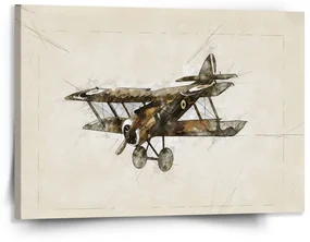 Sablio Obraz Historický dvojplošník Vintage - 150x110 cm