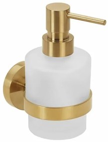 Sapho XR103GB X-Round Gold dávkovač mydla 200 ml, mliečne sklo/zlatá
