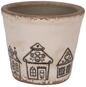 Kvetináč s perníkovými chalúpkami Gingerbread Bliss S - Ø 12*11 cm