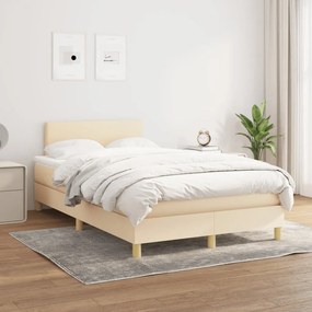 Boxspring posteľ s matracom krémový 120x200 cm látka 3140446