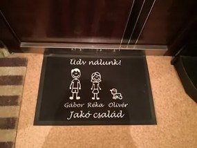 Navrhnuteľná Flat Štandard textilná rohožka - 60*40 cm (Vyberte farbu: 035 Oranžová)