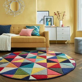 Flair Rugs 160x160 (priemer) kruh Kusový koberec Spectrum Samba Multi kruh, viacfarebná, obývacia izba