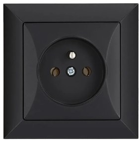 Zásuvka jednoduchá  POLA čierna 33208