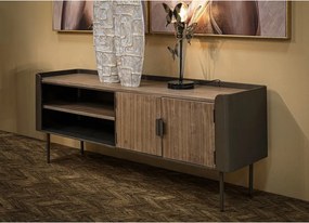 Hnedý TV stolík z jedlového dreva 150x58 cm Toronto – Mauro Ferretti