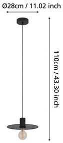 Eglo 43731 - Luster na lanku IKESTON 1xE27/40W/230V