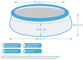 INTEX Bazén Tampa 3,05 x 0,76 m s kartušovou filtráciou