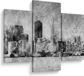 Obraz - Coffee art city (90x60 cm)