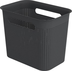 Rotho Úložný box s vekom a s držadlami BRISEN 7l, 26x18x21cm, čierny