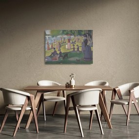 Sklenený obraz - Georges Seurat, A Sunday on La Grande Jatte, reprodukcia (70x50 cm)