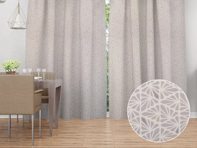 Biante Bavlnený záves Sandra SA-628 Sivobéžová mozaika na bielom 150x220 cm
