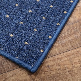 Condor Carpets, Kusový koberec Udinese modrý štvorec, 80x80, modrá, chodba / predsieň