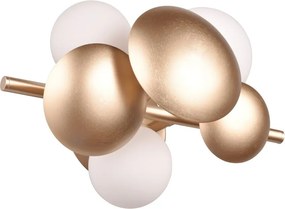 Nástenné svietidlo v zlato-bielej farbe Bubble – Trio Select