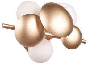 Nástenné svietidlo v zlato-bielej farbe Bubble – Trio Select