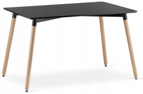Jedálenský set 1 + 4, stôl ADRIA 120x80 čierny + stoličky BALI MARK čierna