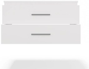 Závěsná skříňka pod umyvadlo s deskou NEL 2S 80 cm bílá