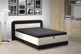 Nabytekmorava Čalúnená posteľ s úložným priestorom JARO HIT 120x200 farba čalúnenia: sivá