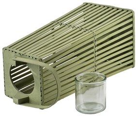 Proutěná lucerna LUCIE Green 23x48 cm zelená