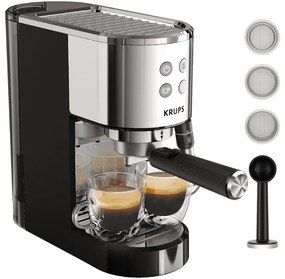 Pákový kávovar KRUPS Virtuoso+ XP444C10 Čierny/Nerezový