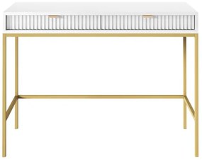 Konzolový stolík NOVA 77x104 cm biela/zlatá