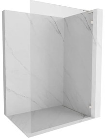Mexen, Mexen Lunar L sprchová stena pravá 120 x 200 cm, priehľadná 8 mm, brúsený nikel - 830L-120-000-97-00-P