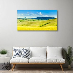 Obraz Canvas Dedina hory príroda 140x70 cm