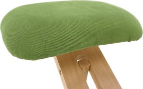 Kondela Ergonomická kľakačka, zelená/buk, GROCO