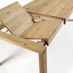 Dubový rozkladací jedálenský stôl Kave Home Vivy, 180 x 90 cm