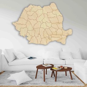 SENTOP | Drevená mapa na stenu Rumunsko| SENTOP M006