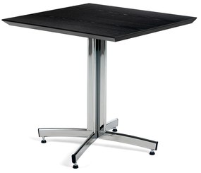 Stôl SANNA, 700x700x720 mm, chróm/čierna