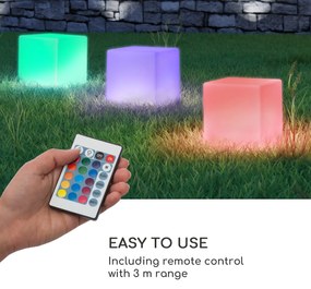 Shinecube XL, svietiaca kocka, 40 x 40 x 40 cm, 16 LED farieb, 4 svetelné režimy, biela