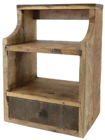 Chic Antique Nástenná polica s zásuvkou Grimaud Recycled Wood