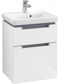 VILLEROY &amp; BOCH Subway 2.0 závesná skrinka pod umývadielko, 2 zásuvky 485 x 379 x 590 mm, Glossy White, A90710DH