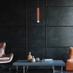 Závesné svietidlo Copper, 1x medené kovové tienidlo, c