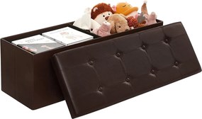 Taburetka 120 L, lavica s úložným priestorom, nosnosť 300 kg, hnedá