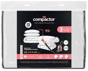 Vákuové/vystužené látkové úložné boxy na oblečenie v súprave 3 ks 45x65x15,5 cm Life – Compactor