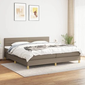 Boxspring posteľ s matracom sivohnedý 200x200 cm látka 3140725