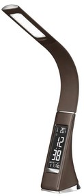 Brilagi - LED Stmievateľná stolná lampa s displejom PELLE LED/7W/230V hnedá
