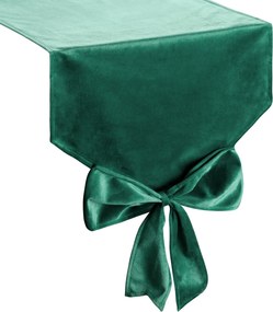 VIANOČNÝ BEHÚŇ NA STÔL RIBBON 32X240 CM TMAVOZELENÁ